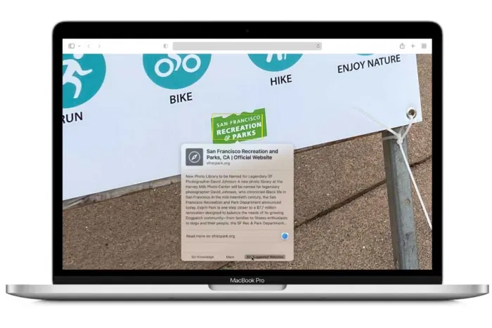 Tính năng tìm kiếm bằng hình ảnh Visual Look trên macOS Monterey (Ảnh: Internet). Tính năng tìm kiếm bằng hình ảnh Visual Look trên macOS Monterey (Ảnh: Internet).