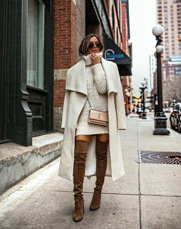 Vừa giữ ấm vừa điệu đà chắc chắn là Over-the-knee boots rồi (Nguồn: Internet).