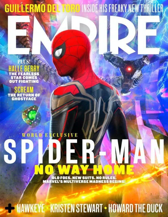 Poster No Way Home trên tạp chí Empire và các nhân vật phản diện sẽ xuất hiện trong phim (Nguồn: Internet)