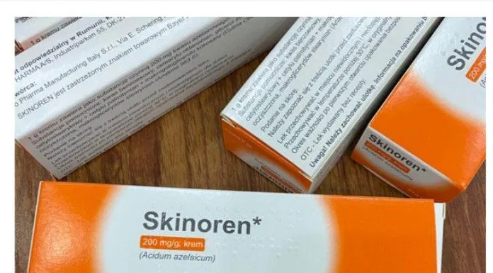 Kem Skinoren có tone màu chủ yếu là cam trắng nhỏ gọn (Nguồn: Internet)