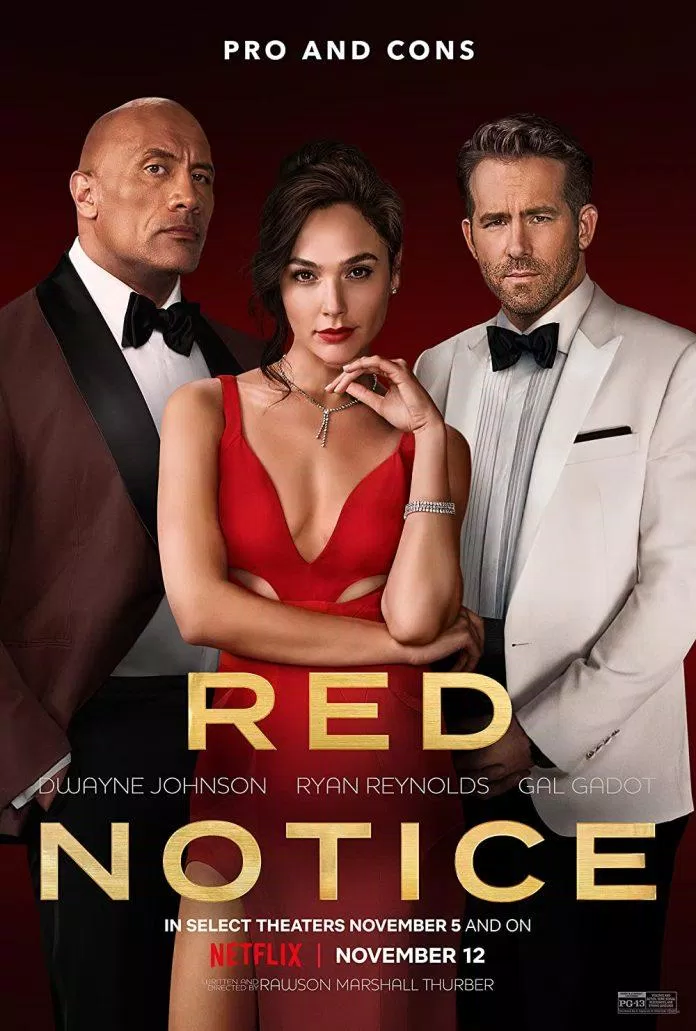 Poster phim Red Notice - Lệnh Truy Nã Đỏ. (Ảnh: Internet)