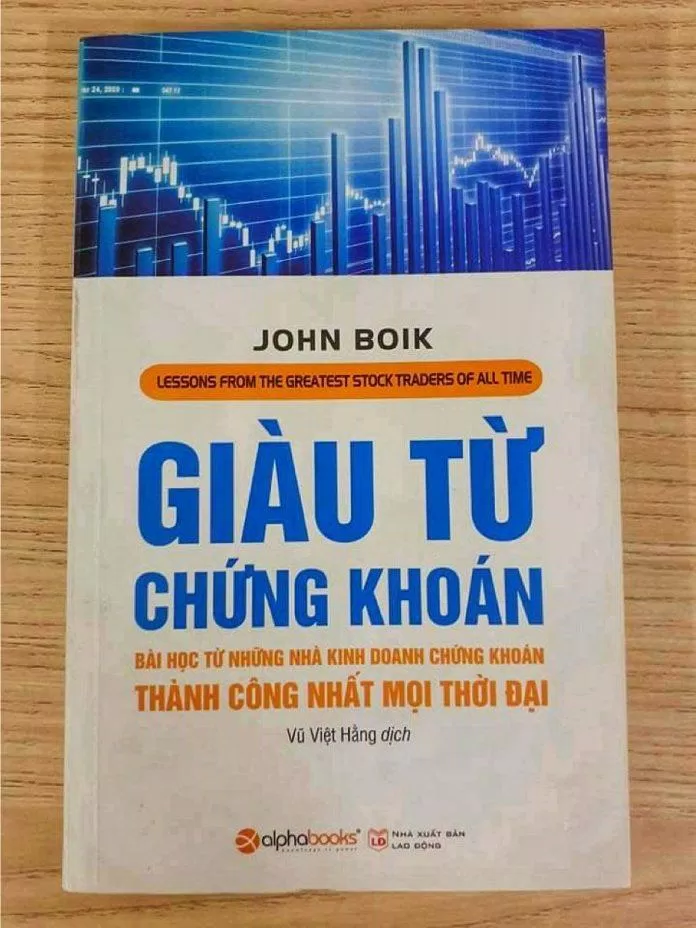 Bìa cuốn sách Giàu từ chứng khoán. (ảnh: BlogAnChoi)