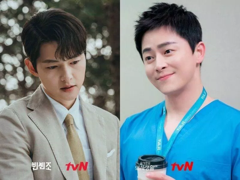 Song Joong Ki và Jo Jung Suk xuất hiện trong hai tác phẩm "làm mưa làm gió" của đài tvN (Ảnh: Internet)