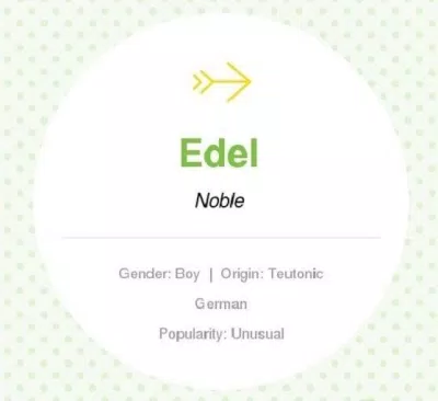 Edel có nghĩa là "cao quý" (Ảnh: Internet)