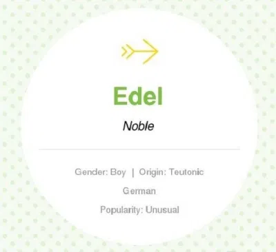 Edel có nghĩa là "cao quý" (Ảnh: Internet) Edel có nghĩa là "cao quý" (Ảnh: Internet)