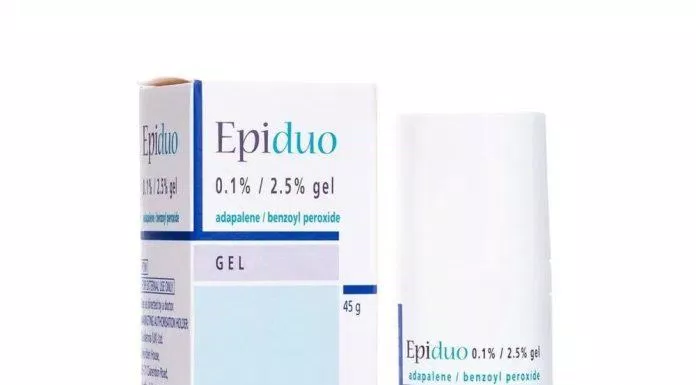 Dạng thiết kế chai ấn của gel trị mụn Epiduo tiện lợi, dễ dùng (Ảnh: Internet)