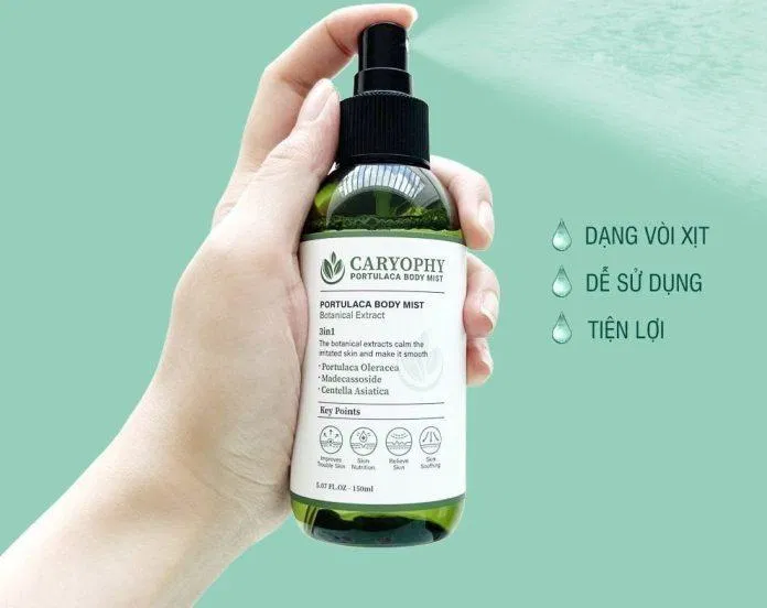 Xịt mụn lưng Caryophy Portulaca Body Mist giảm mụn chỉ sau 1 tháng (nguồn: Internet).