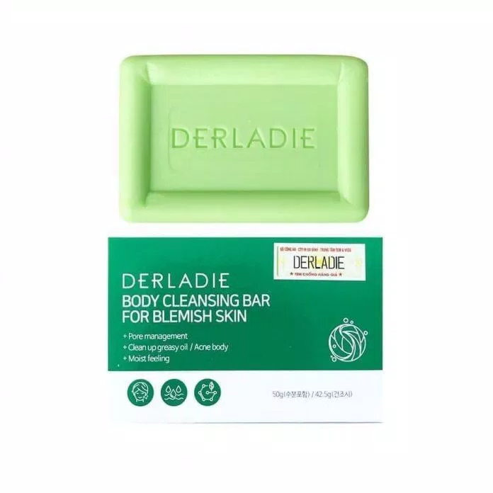 Xà phòng tắm Derladie giúp da mềm mại, mịn màng và có thể giảm mụn lưng sau khoảng 2 tuần sử dụng (Ảnh: Internet)