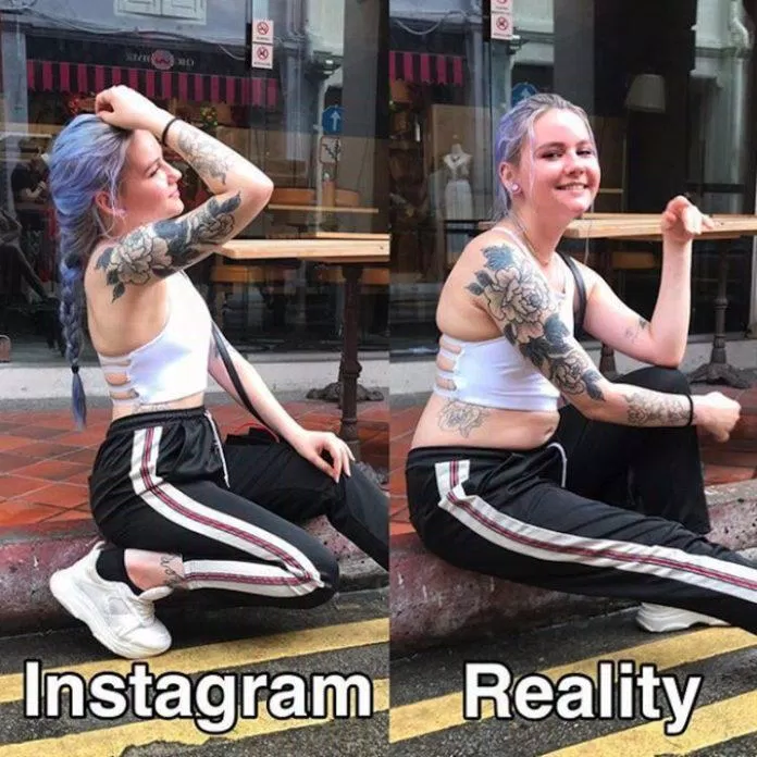 Hình ảnh và thực tế trên Instagram.  (Hình: Internet)