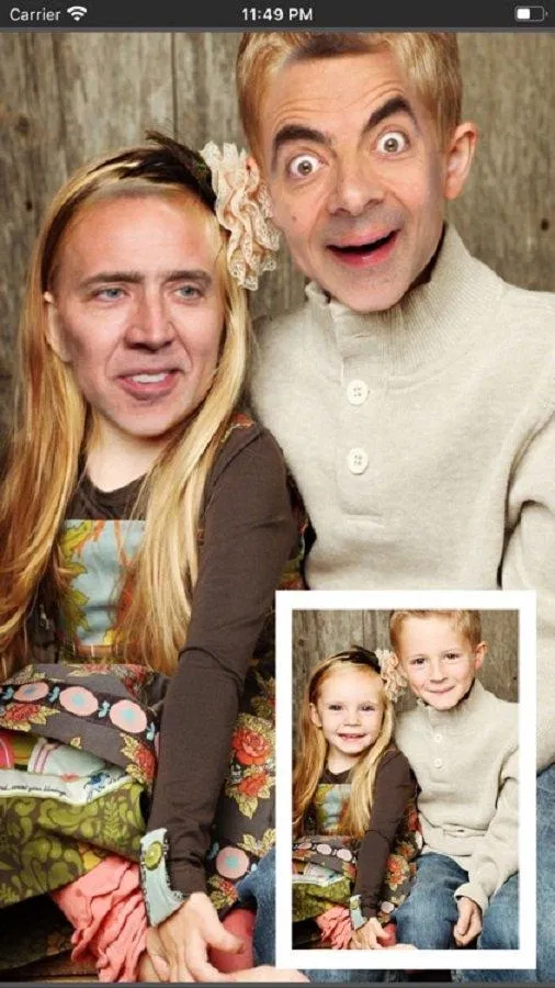 Ghép khuôn mặt với ứng dụng Faceover (Ảnh: Internet). Ghép khuôn mặt với ứng dụng Faceover (Ảnh: Internet).