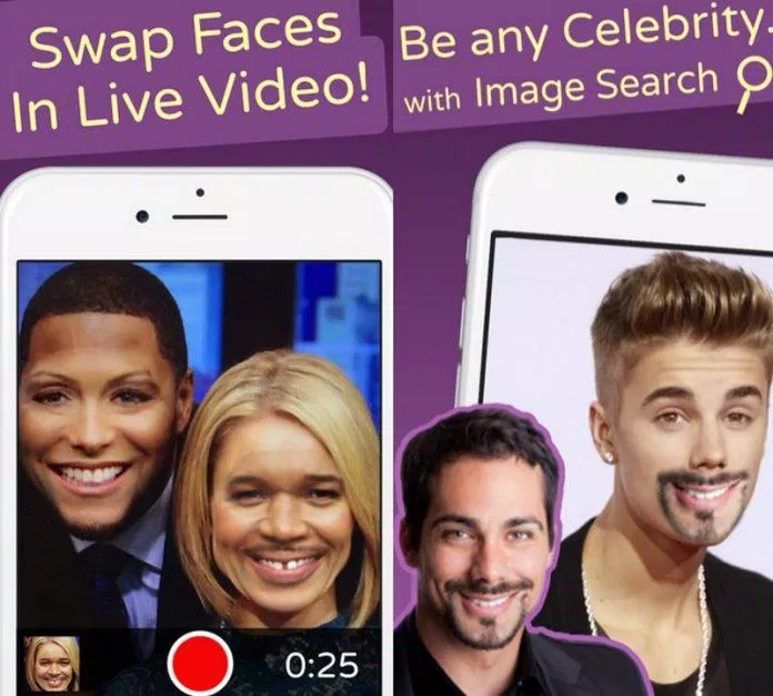 Ứng dụng Face Swap Live trên điện thoại (Ảnh: Internet).