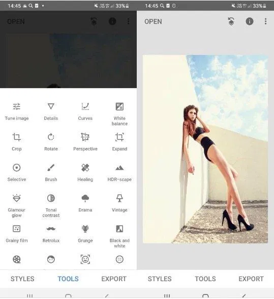 Ứng dụng Snapseed trên điện thoại (Ảnh: Internet). Ứng dụng Snapseed trên điện thoại (Ảnh: Internet).