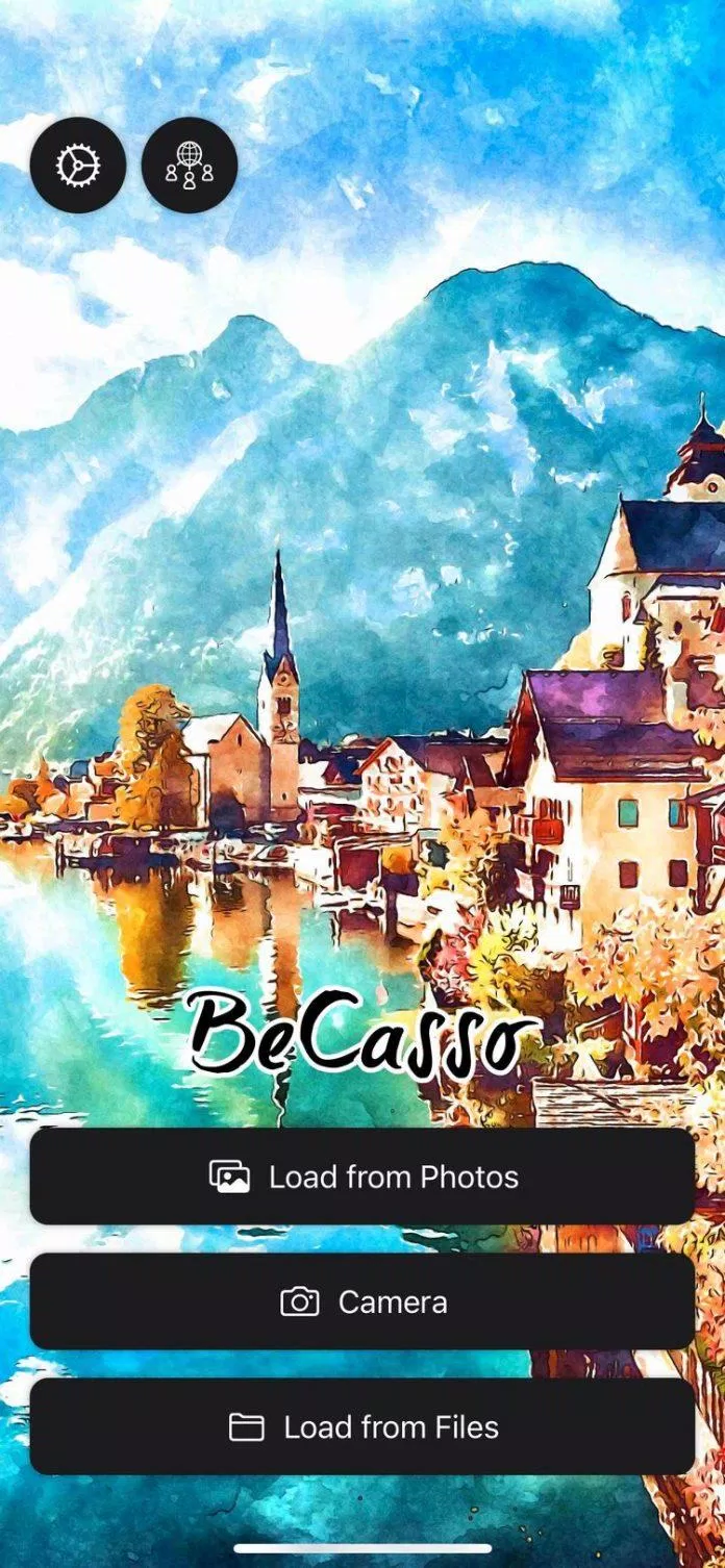 Ứng dụng BeCasso trên điện thoại (Ảnh: Internet).
