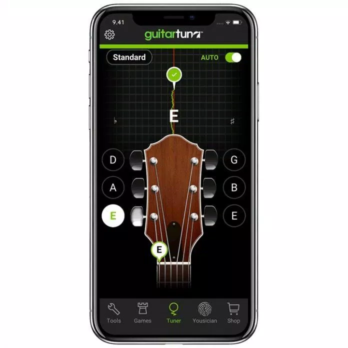 Ứng dụng GuitarTuna trên điện thoại (Ảnh: Internet).