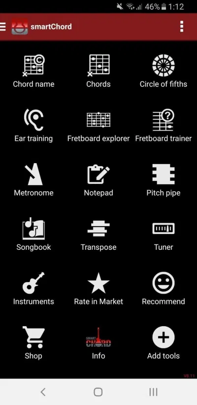 Ứng dụng smartChord trên điện thoại (Ảnh: Internet). Ứng dụng smartChord trên điện thoại (Ảnh: Internet).