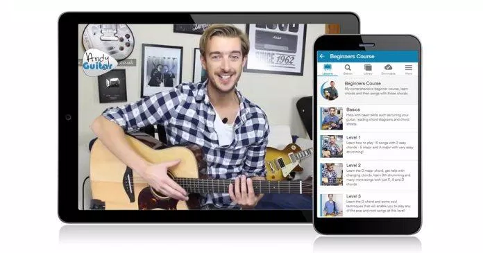 Ứng dụng Andy Guitar trên điện thoại (Ảnh: Internet).