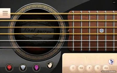 Ứng dụng Real Guitar trên điện thoại (Ảnh: Internet). Ứng dụng Real Guitar trên điện thoại (Ảnh: Internet).
