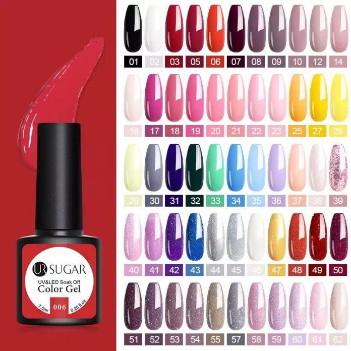 Bảng màu vô cùng phong phú và đa dạng của sơn móng tay UR Sugar (Ảnh: Internet)