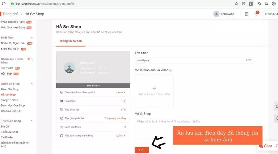 Thiết lập thông tin chi tiết mô tả cửa hàng (Nguồn: BlogAnChoi). Thiết lập thông tin chi tiết mô tả cửa hàng (Nguồn: BlogAnChoi).