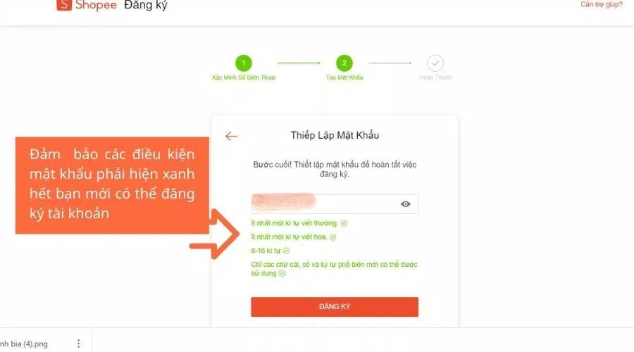 Đặt mật khẩu cho tài khoản Shopee (Ảnh: BlogAnChoi).