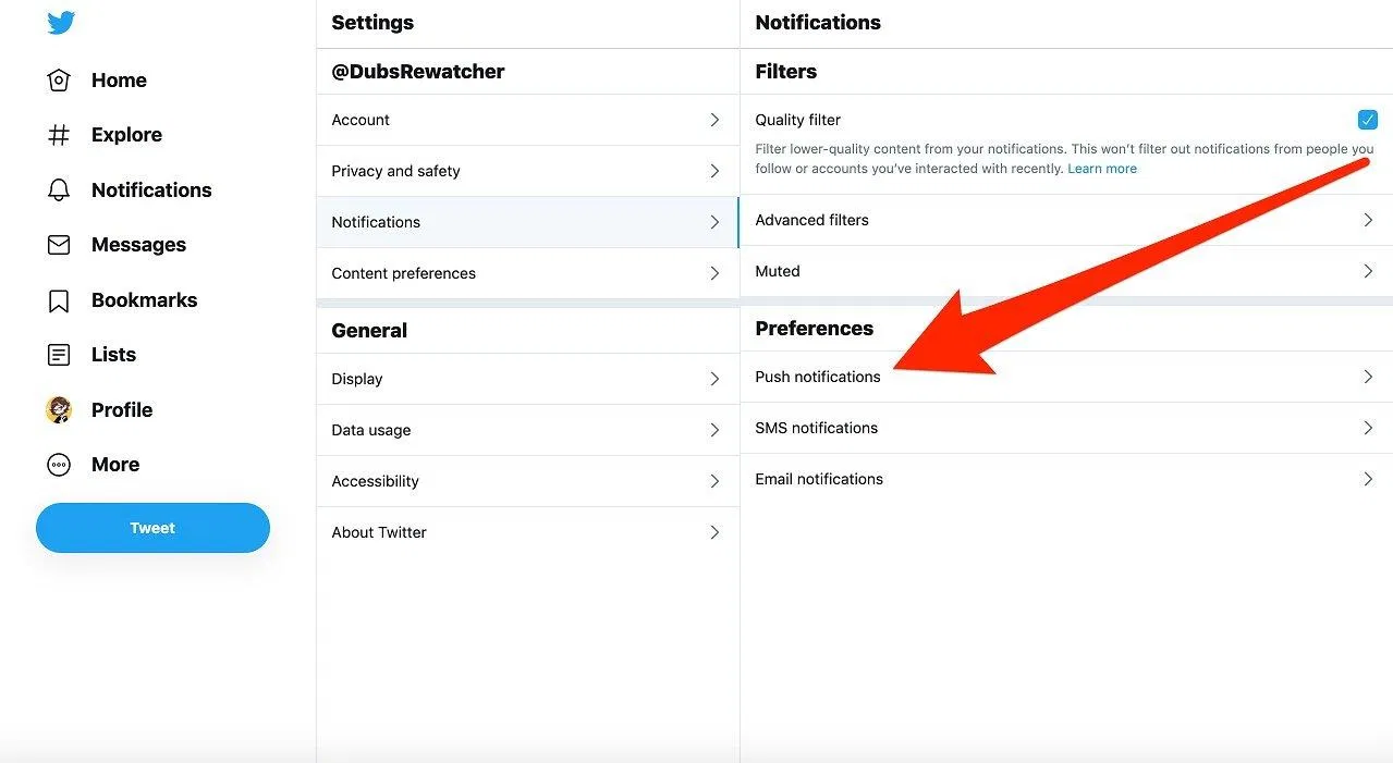 Bộ lọc chất lượng trong Twitter (Ảnh: Internet). Bộ lọc chất lượng trong Twitter (Ảnh: Internet).