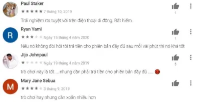 Đánh giá của người chơi về game Crush Your Enemies (nguồn: internet)