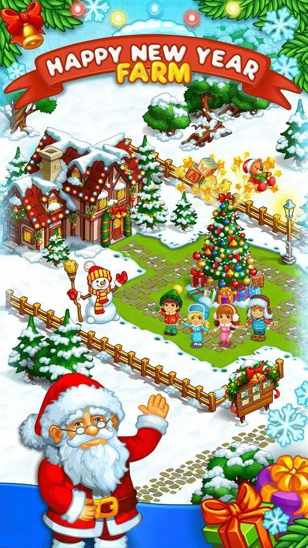 Game Giáng sinh Happy New Year Farm: Christmas trên điện thoại (Ảnh: Internet).