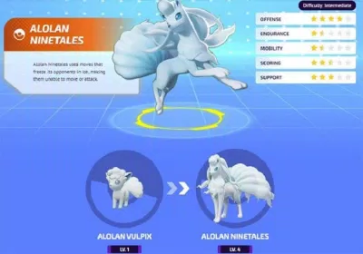 Pokemon Alolan Vulpix tiến hóa trong game Pokemon UNITE (Ảnh: Internet).