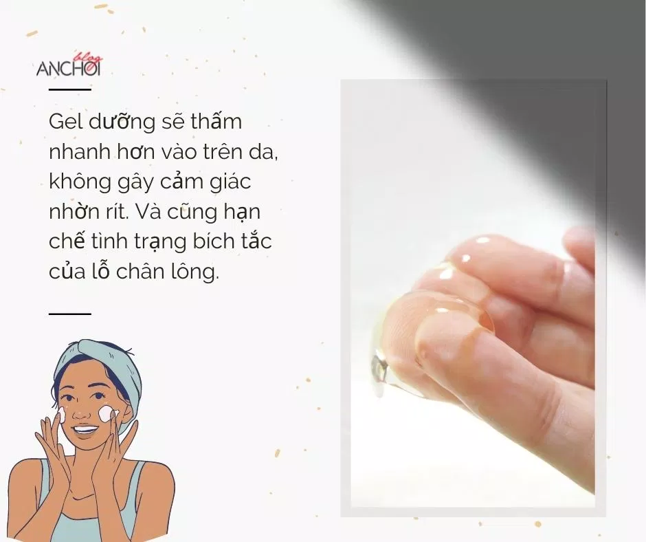 Kết cấu dạng gel mỏng nhẹ đem đến cảm giác nhẹ tênh, không nhờn rít cho làn da dầu mụn (Nguồn: BlogAnChoi)