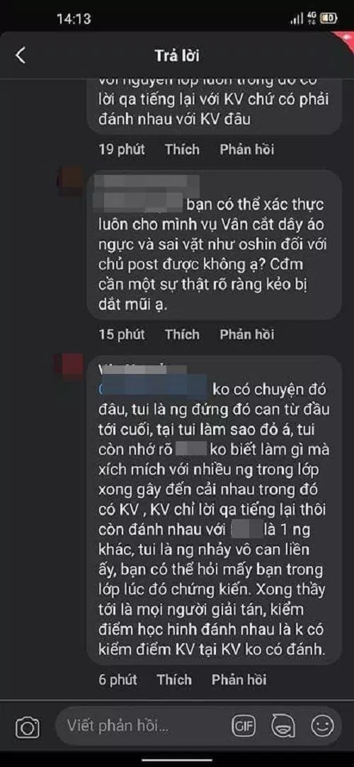 Một bình luận khác bênh vực Khánh Vân (Nguồn: Internet)