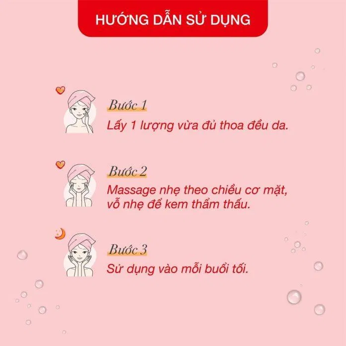 Cho một lượng kem dưỡng Meder Circa-Night Cream ra tay và massage đều trên mặt theo chuyển động tròn để nâng cơ da (Nguồn: internet)