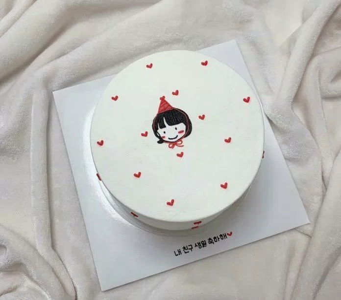 Mẫu bánh sinh nhật đẹp 2022, đơn giản và đáng yêu (Ảnh: Internet)