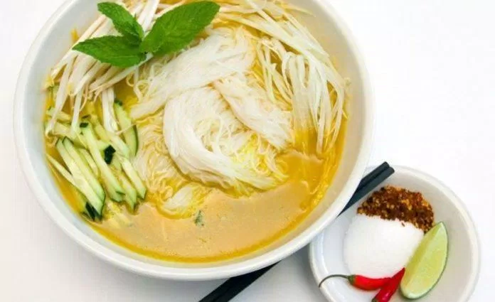 Nom banh chok - Món mì phổ biến tại Campuchia (Nguồn: Internet)