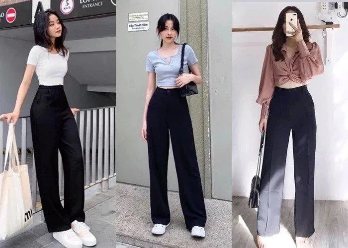 croptop tay dài phối cùng em quần culottex ( Ảnh; internet)