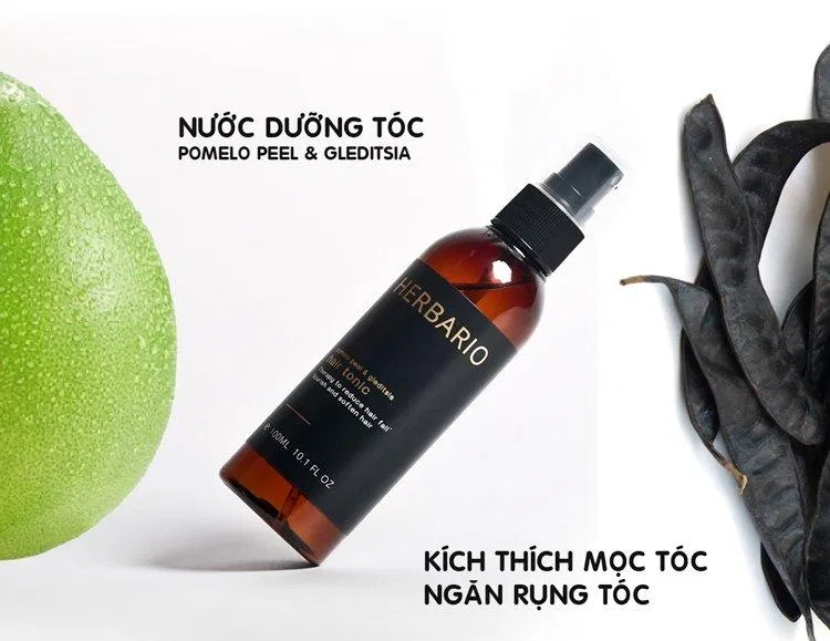 Xịt dưỡng tóc Herbario chiết xuất vỏ bưởi và bồ kết giúp tóc suôn mượt và óng ả hơn (Ảnh: Internet)