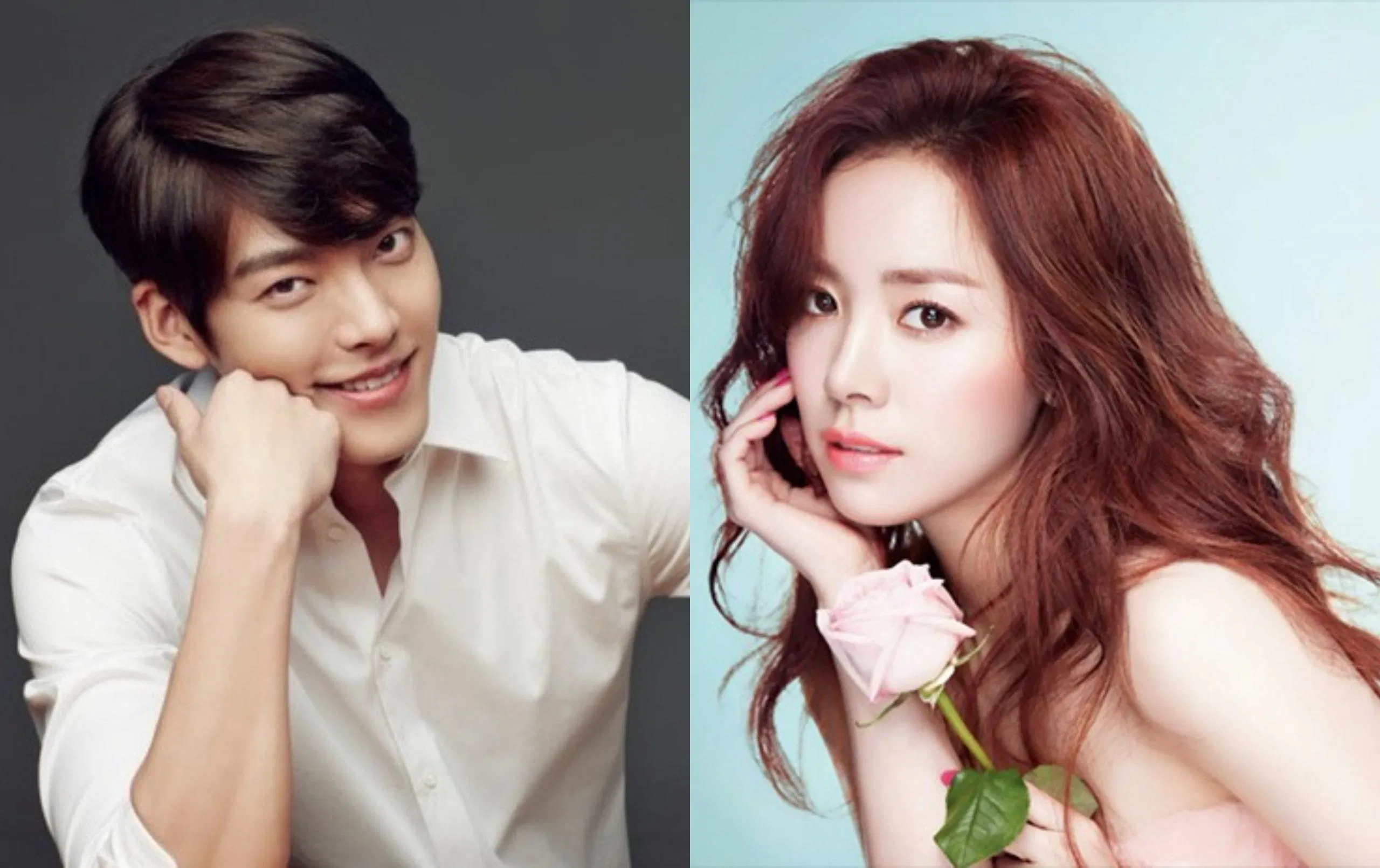 Không thành đôi với Shin Min Ah, Kim Woo Bin đóng cặp cùng Han Ji Min (Ảnh: Internet)