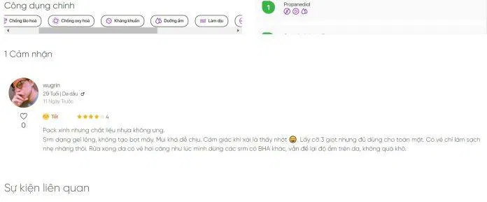 Đánh giá từ người dùng đã sử dụng sữa rửa mặt Rau má & Diếp cá Herbario (Nguồn: BlogAnChoi) Đánh giá từ người dùng đã sử dụng sữa rửa mặt Rau má & Diếp cá Herbario (Nguồn: BlogAnChoi)