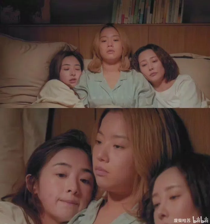 Ba diễn viên diễn chân thực đến từng chi tiết, ví dụ đi ngủ là mặt mộc hoàn toàn không chút phấn son. (Ảnh: Internet)