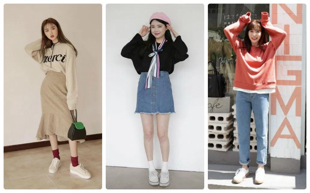 Phối đồ với áo sweater cực chất, cực xinh (Ảnh: internet) Phối đồ với áo sweater cực chất, cực xinh (Ảnh: internet)