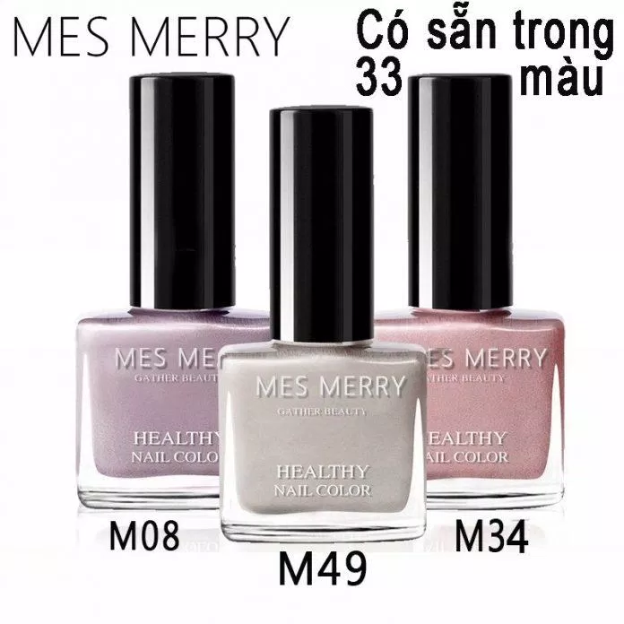 Bộ sơn móng tay nội địa Trung 33 màu của MesMerry (Ảnh: Internet)