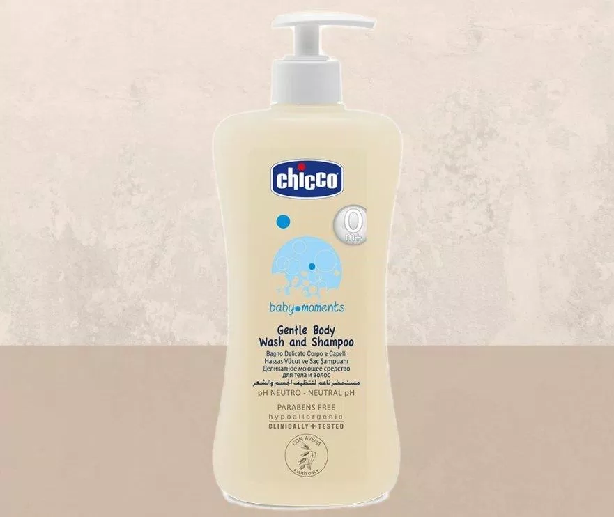 Sữa tắm gội hồi phục da cho bé Chicco Baby Moments - Yến Mạch (Ảnh: Internet).