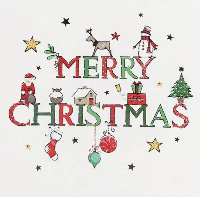 Thiệp chúc Giáng sinh bằng chữ Merry Chirstmas dễ thương - Ảnh: Internet Thiệp chúc Giáng sinh bằng chữ Merry Chirstmas dễ thương - Ảnh: Internet