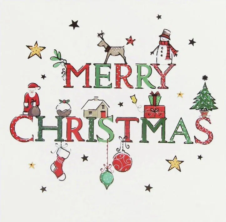 Thiệp chúc Giáng sinh bằng chữ Merry Chirstmas dễ thương - Ảnh: Internet Thiệp chúc Giáng sinh bằng chữ Merry Chirstmas dễ thương - Ảnh: Internet