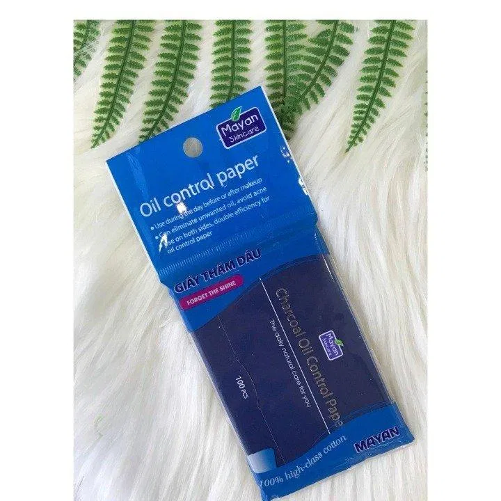 Giấy thấm dầu Mayan Charcoal Oil Control Paper than hoạt tính (Nguồn: Internet)