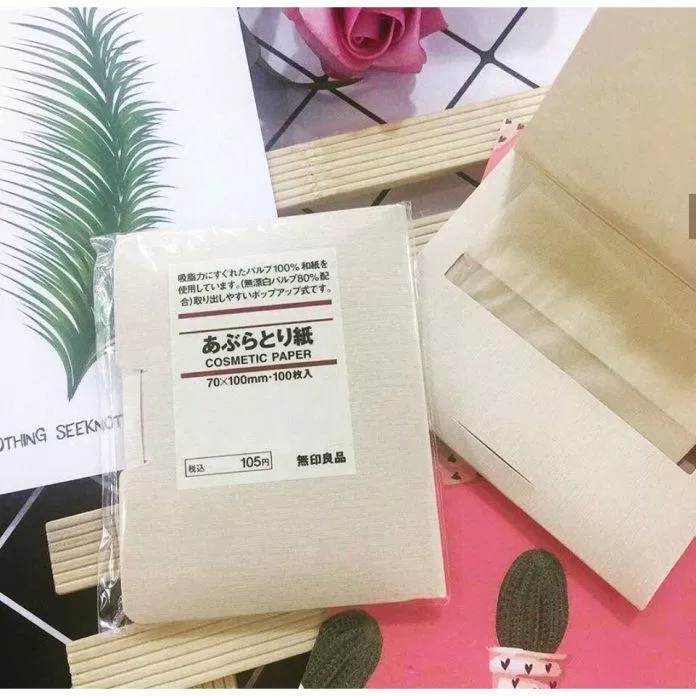 Giấy thấm dầu Muji Cosmetic Paper nội địa Nhật Bản (Nguồn: Internet)