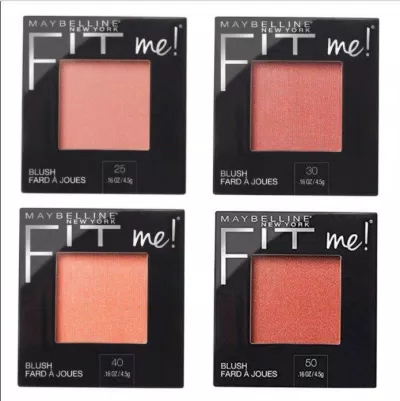 Bảng màu của phấn má Fit Me Blush Maybelline (Nguồn: Internet)