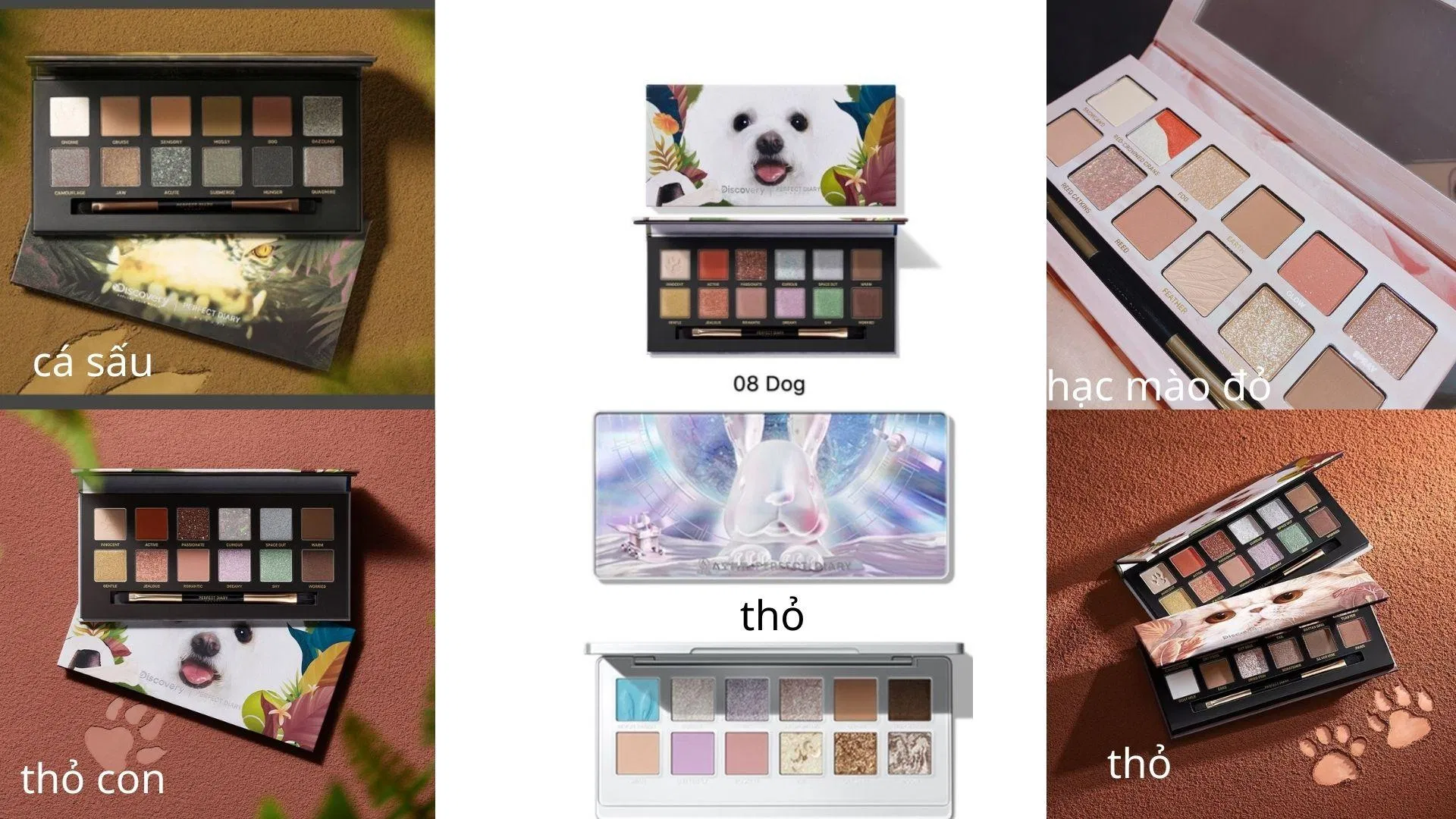 Bảng màu Phấn mắt hiệu ứng Ánh kim Perfect Diary (Nguồn: Internet) Bảng màu Phấn mắt hiệu ứng Ánh kim Perfect Diary (Nguồn: Internet)