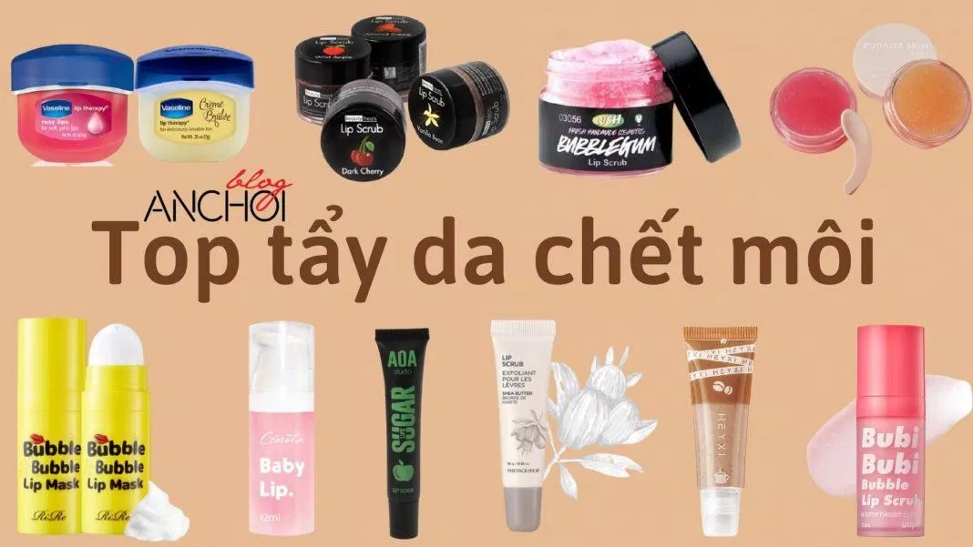 tẩy tế bào chết môi - ảnh bìa