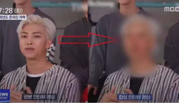 RM (BTS) bị đưa tên vào bảng tin về Deepfake của đài MBC (Ảnh: Internet).