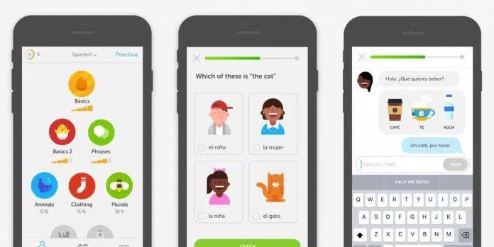 Giao diện ứng dụng vui nhộn của Duolingo (Ảnh: Internet)